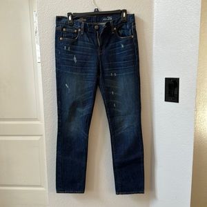 J crew broken in boyfriend jeans denim